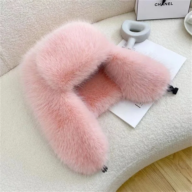 Fuax Mink Fur Women Bomber Hats Autumn And Winter Version Plush Pilot Hat Protection Cycling Cold Hat Warm Skiing Lei Feng Hat
Fuax Mink Fur Women Bomber Hats Autumn And Winter Version Plush Pilot Hat Protection Cycling Cold Hat Warm Skiing Lei Feng Hat