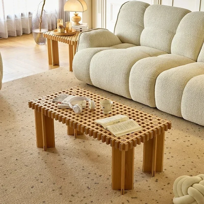 Waffle coffee table new medieval solid wood square table -style living room household small apartment creative tea table
Waffle coffee table new medieval solid wood square table -style living room household small apartment creative tea table