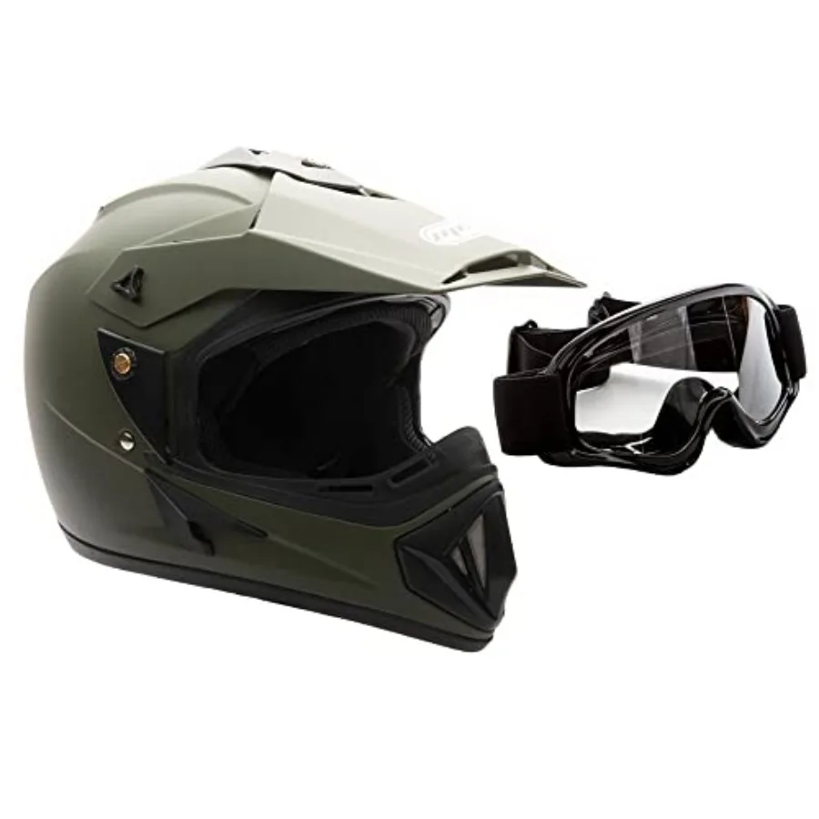 Motorcycle Off Road Helmet DOT - MX ATV Dirt Bike Motocross UTV - with Goggles
Motorcycle Off Road Helmet DOT - MX ATV Dirt Bike Motocross UTV - with Goggles
