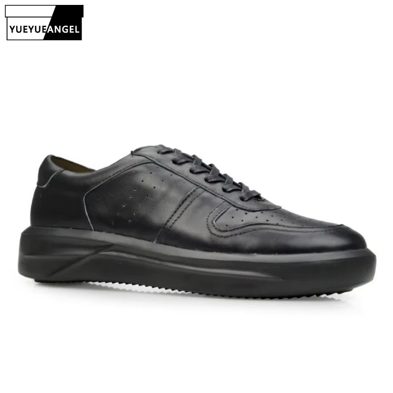 Vintage Spring Summer Round Toe Mens Breathable Casual Sneakers Shoes Genuine Leather Thick Botom Solid Platform Shoes
Vintage Spring Summer Round Toe Mens Breathable Casual Sneakers Shoes Genuine Leather Thick Botom Solid Platform Shoes