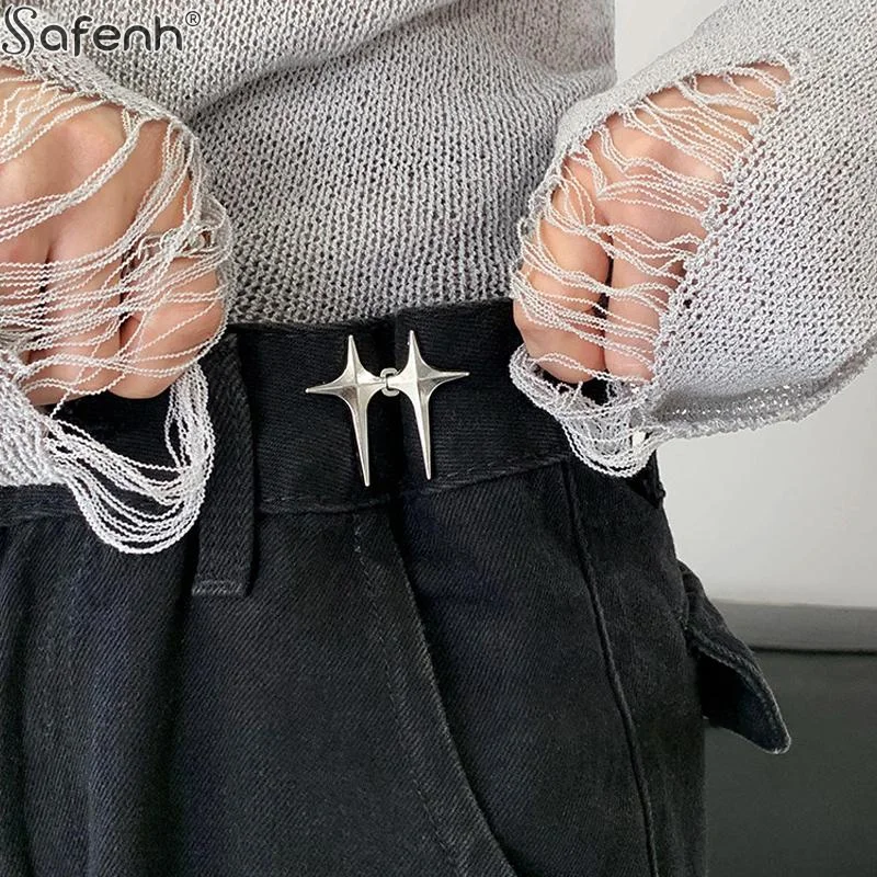 Temperament Four Pointed Star Waist Tightening Tool Adjustable Waist Buckle Fashionable Jeans Fixed Waist Buckle
Temperament Four Pointed Star Waist Tightening Tool Adjustable Waist Buckle Fashionable Jeans Fixed Waist Buckle