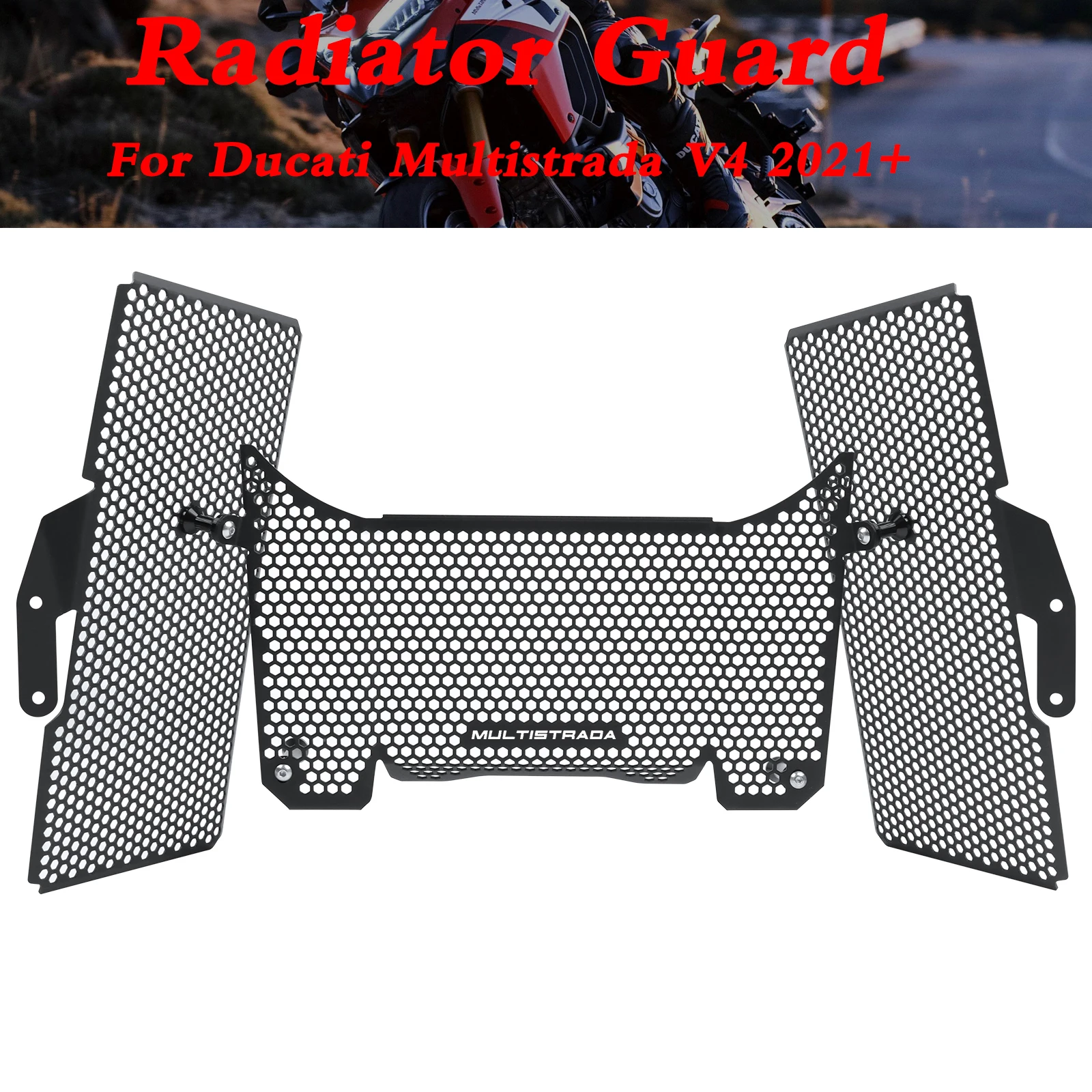 For Ducati Multistrada V4 Pikes Peak 22-23 Multistrada V4/V4S Sport 2021 Motorcycle Radiator Guard Engine Cooler Grille Cover
For Ducati Multistrada V4 Pikes Peak 22-23 Multistrada V4/V4S Sport 2021 Motorcycle Radiator Guard Engine Cooler Grille Cover