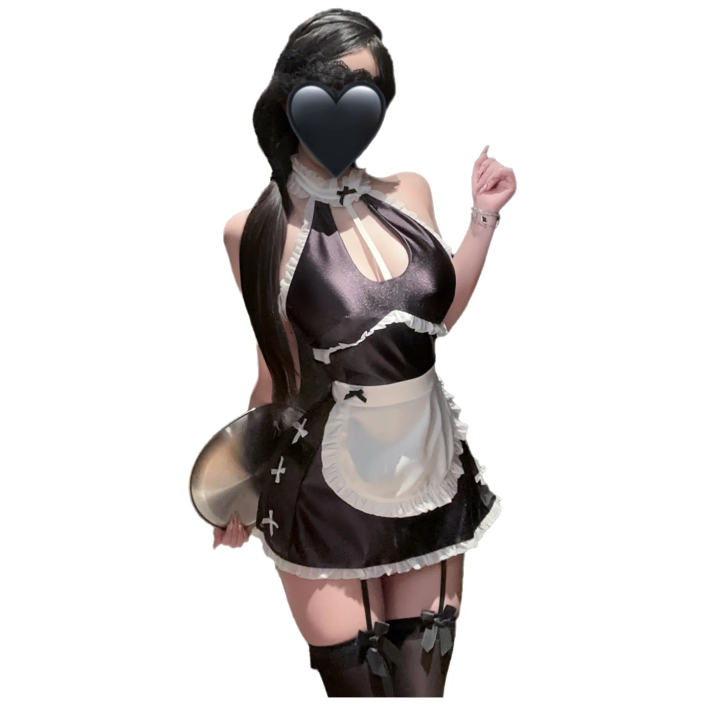 Sexy Maid Outfit For Bold And Playful Uniform For Small Hanging Neck Off-the-shoulder Dress With White Apron Pure Desire 4HD8
Sexy Maid Outfit For Bold And Playful Uniform For Small Hanging Neck Off-the-shoulder Dress With White Apron Pure Desire 4HD8