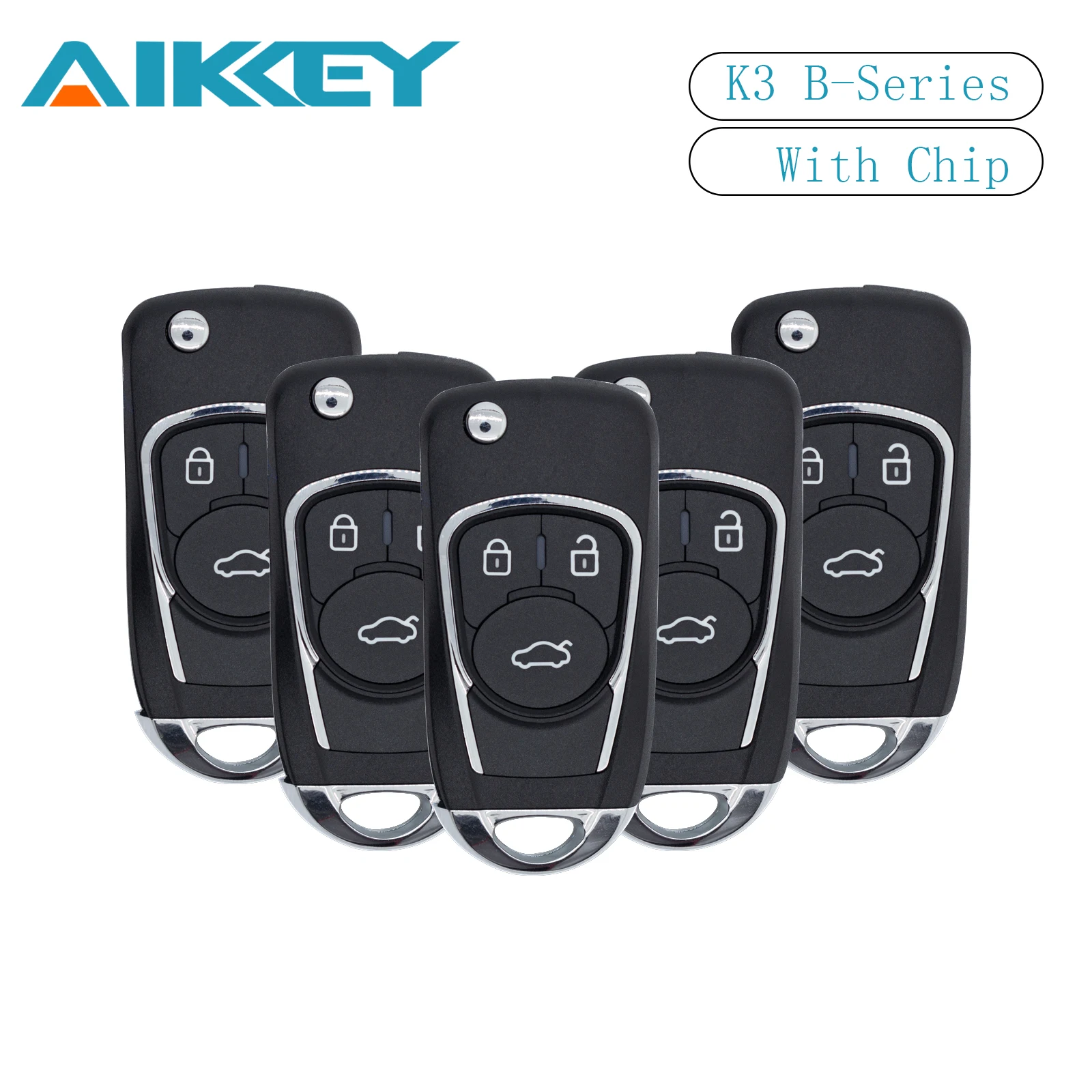 AIKKEY 5pcs K3 B Series 3 Buttons for AIK Machine Universal Car Remote Key Fob with Chip Control Keyless Maker Replace
AIKKEY 5pcs K3 B Series 3 Buttons for AIK Machine Universal Car Remote Key Fob with Chip Control Keyless Maker Replace