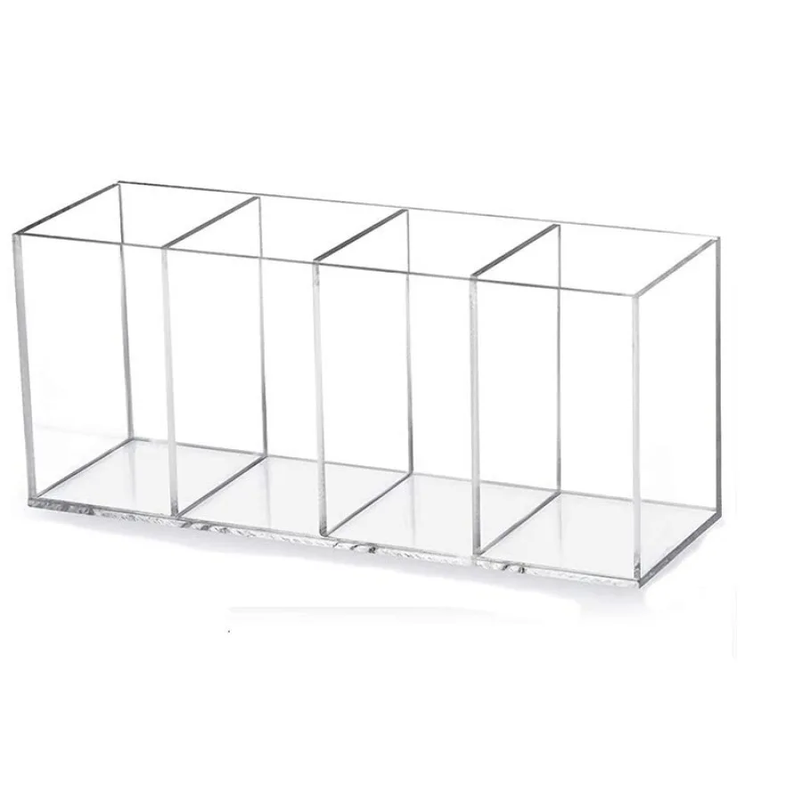 Acrylic Pen Holder 4 Compartments Clear Pencil Holder Organizer Makeup Brush Holder
Acrylic Pen Holder 4 Compartments Clear Pencil Holder Organizer Makeup Brush Holder