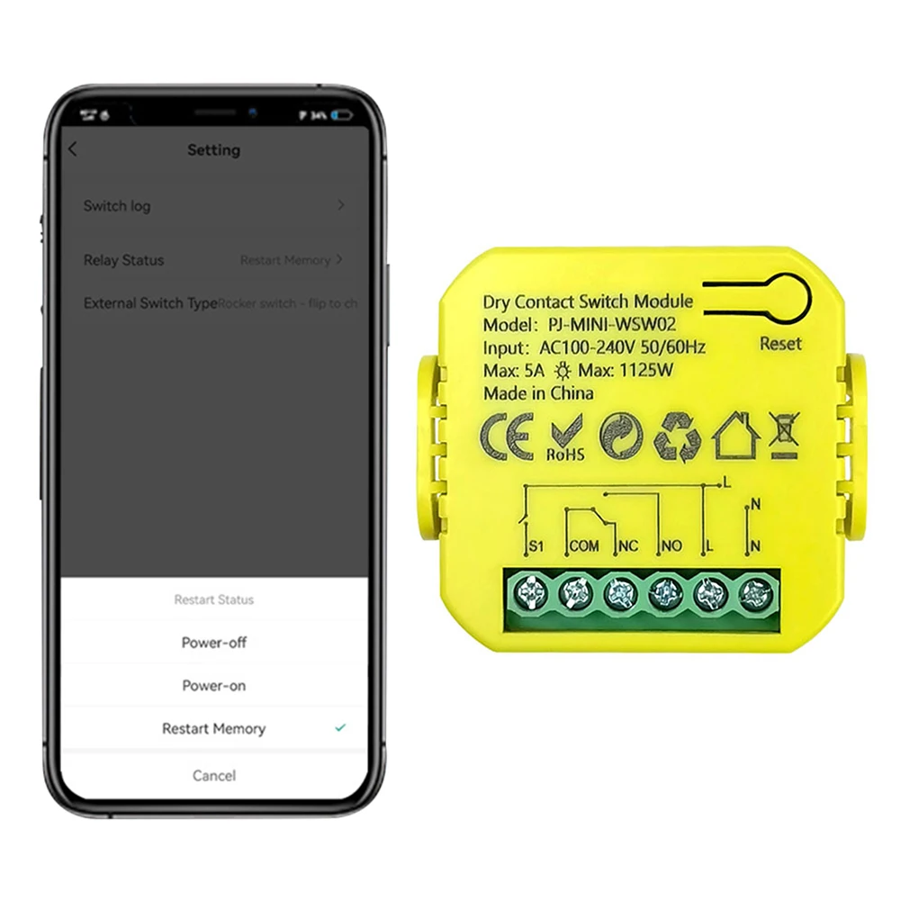 Модуль сухого контактного переключателя 5A DC12V 24V Модуль переключателя Wi-Fi Smart Life AC100-240V Модуль Wi-Fi Переключатель поддерживает Alexa Google Home 
Модуль сухого контактного переключателя 5A DC12V 24V Модуль переключателя Wi-Fi Smart Life AC100-240V Модуль Wi-Fi Переключатель поддерживает Alexa Google Home