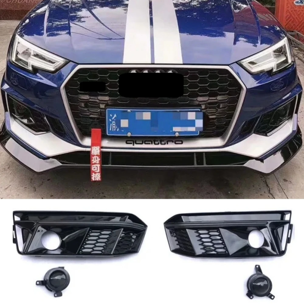 Bright black front bumper grille fog lamp cover For Audi A4 2017-2018 Sports version
Bright black front bumper grille fog lamp cover For Audi A4 2017-2018 Sports version