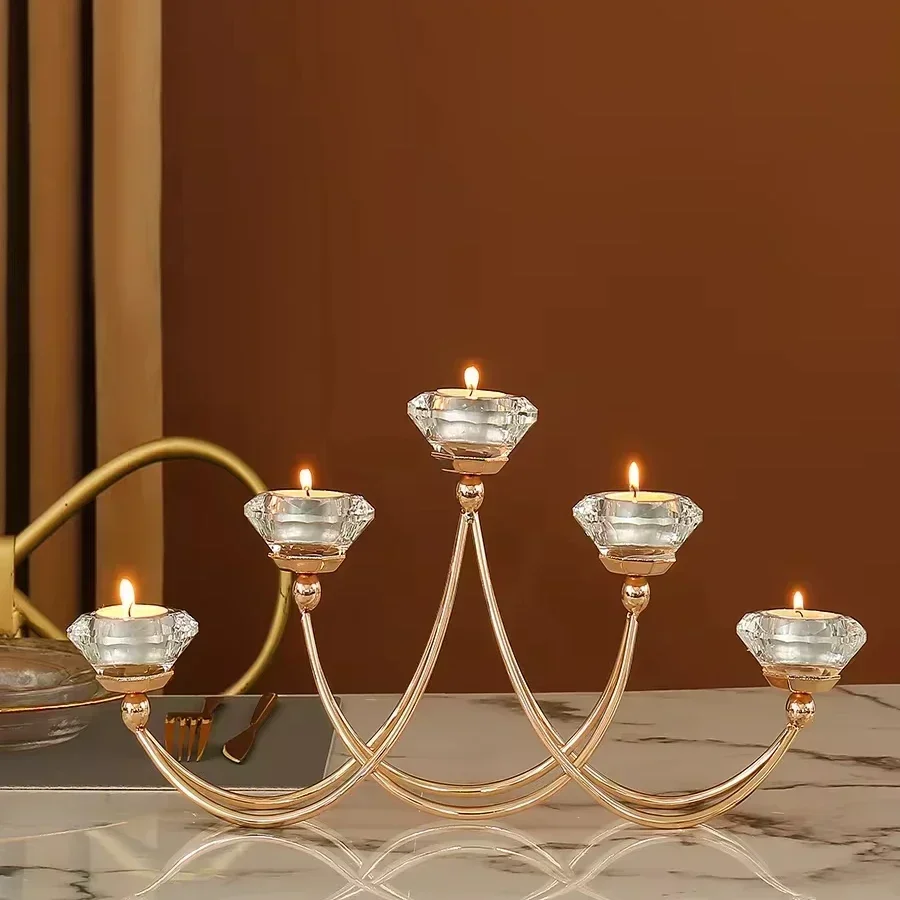 New Arrival Hot Selling Luxury 5-Arm Crystal Candlestick Wedding & Party Home Decorative Candlestick With Elegant Candlesti
New Arrival Hot Selling Luxury 5-Arm Crystal Candlestick Wedding & Party Home Decorative Candlestick With Elegant Candlesti