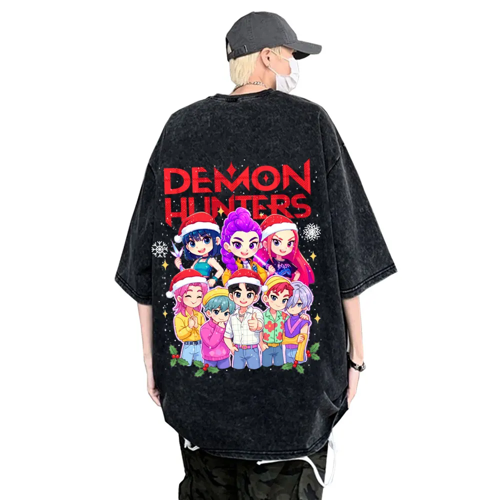 Kpop Demon Hunters Saja Boys Rumi Mira Zoey Vintage Washed T-shirt Men Women Christmas Halloween Sytle Tshirt Male Fashion Tees
Kpop Demon Hunters Saja Boys Rumi Mira Zoey Vintage Washed T-shirt Men Women Christmas Halloween Sytle Tshirt Male Fashion Tees
