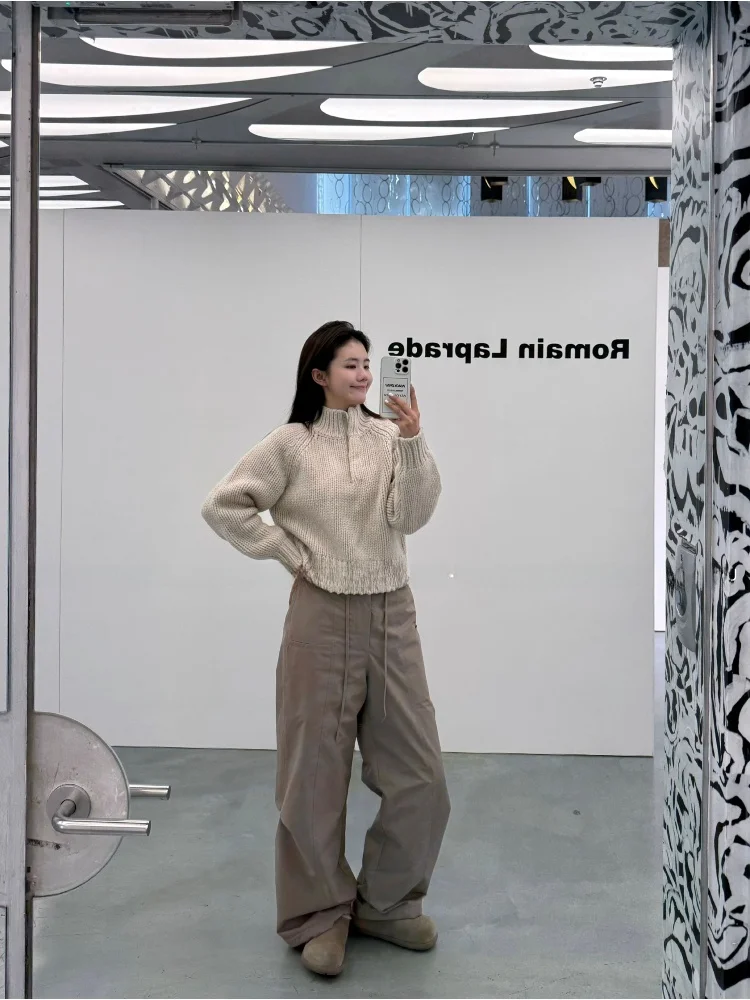 PEACHZHOU 100% Wool Heavyweight Chunky Knit Shoulder Insert Loose Fit Stand Collar Half Button Sweater Casual Style Online Ex...
PEACHZHOU 100% Wool Heavyweight Chunky Knit Shoulder Insert Loose Fit Stand Collar Half Button Sweater Casual Style Online Ex...
