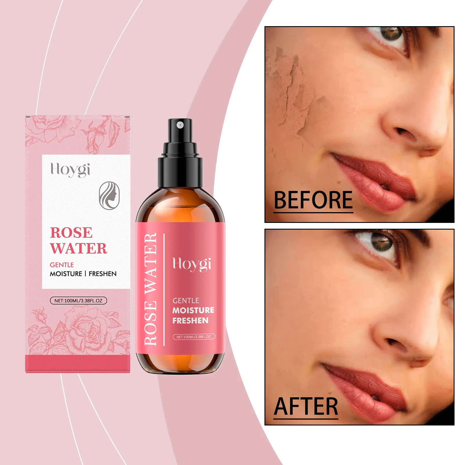 Rose Water Toner - Alcohol-Free Hydrating Facial Mist for Gentle Moisture & Skin Freshening | 100% Natural Formula
Rose Water Toner - Alcohol-Free Hydrating Facial Mist for Gentle Moisture & Skin Freshening | 100% Natural Formula