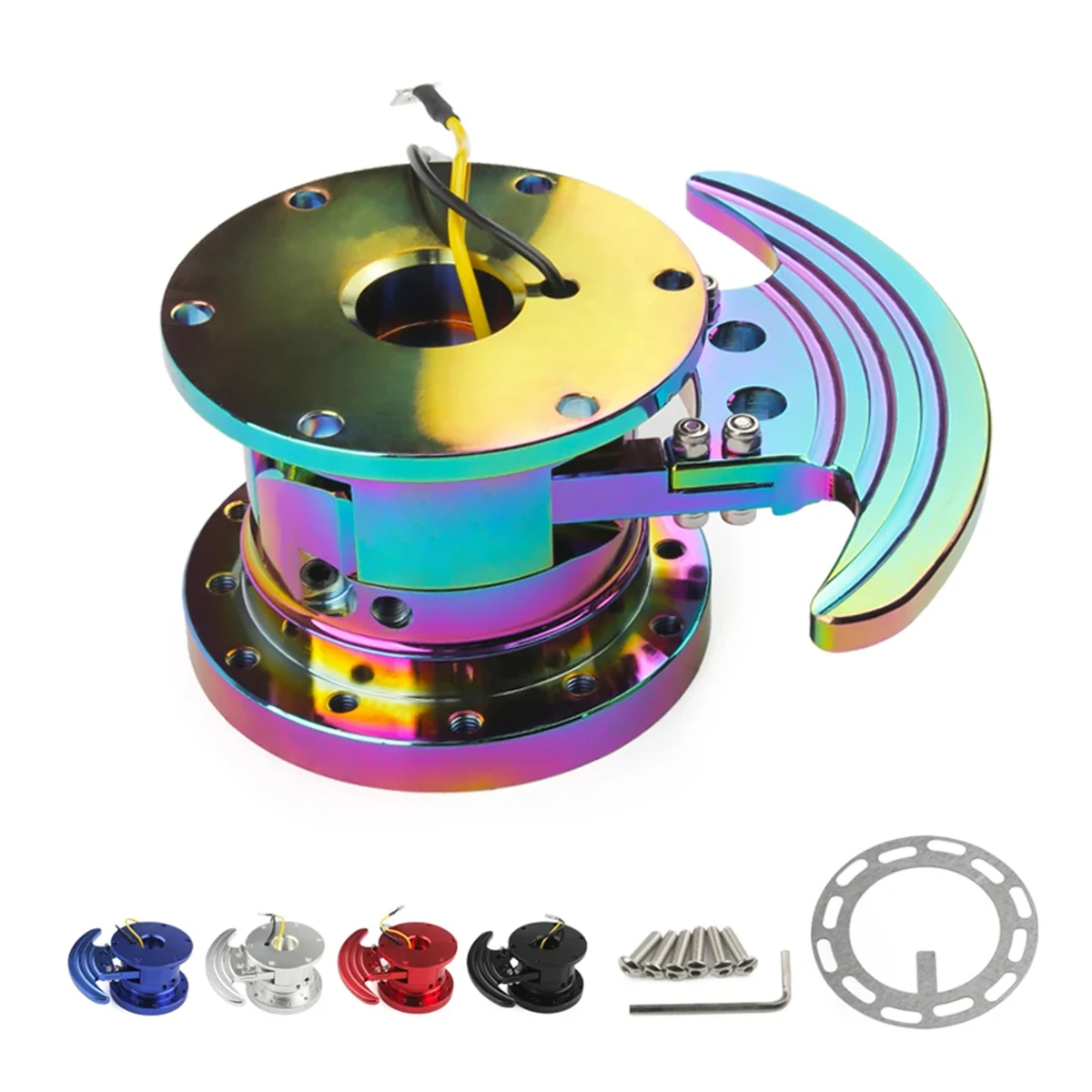 Steering Wheel Hub Adapter, Tilt Flipped Racing Steering Wheel Quick Release Hub Kit Removable Adapter(Colorful)
Steering Wheel Hub Adapter, Tilt Flipped Racing Steering Wheel Quick Release Hub Kit Removable Adapter(Colorful)