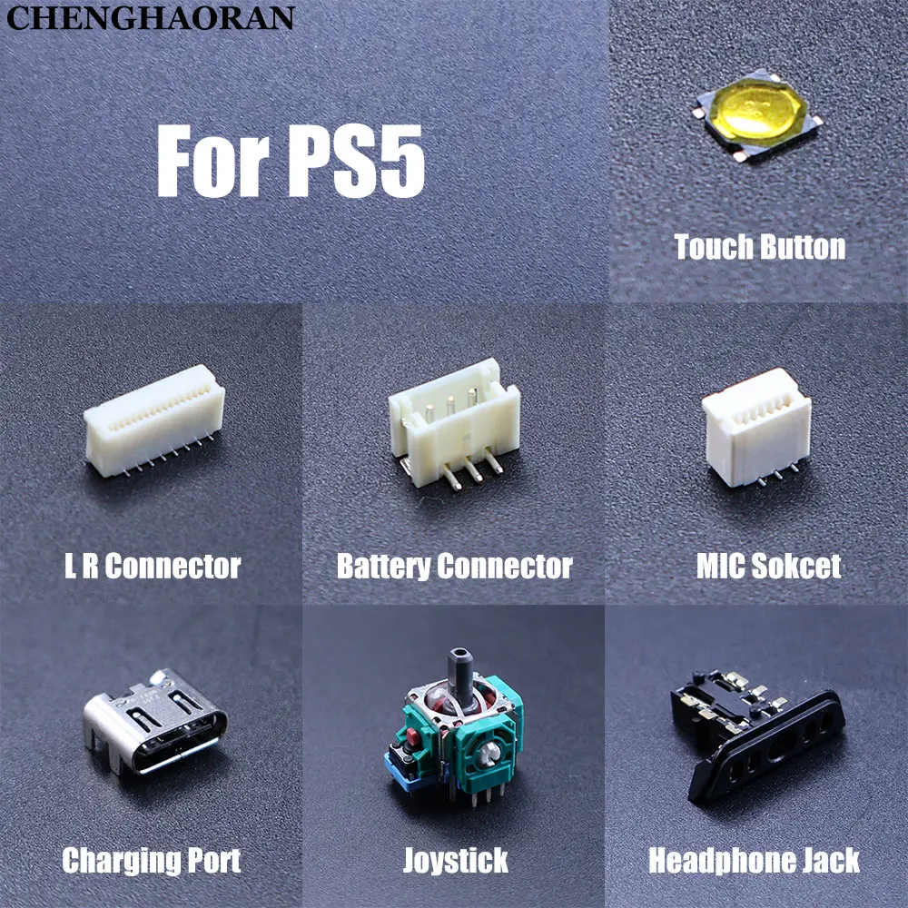 2pcs For PS5 Controller Charging Port Joystick Earphone Jack L R Battery Contact MIC Socket Touch Button Repair Parts
2pcs For PS5 Controller Charging Port Joystick Earphone Jack L R Battery Contact MIC Socket Touch Button Repair Parts