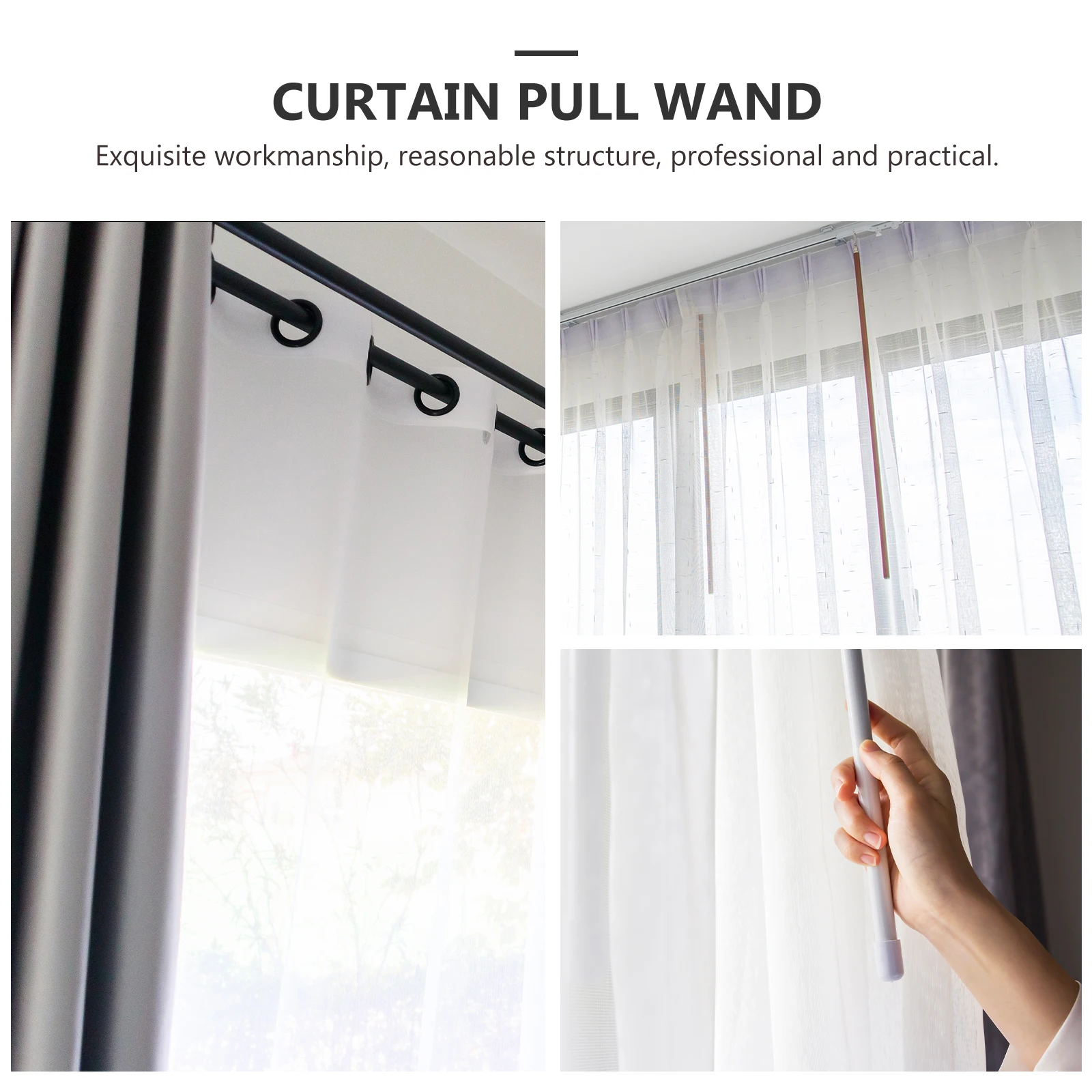 Curtain Pull Wand 50cm Black Screw Handle Reusable Long Term Drapery Vertical Blinds Wand Matching Most Shutters Hardware
Curtain Pull Wand 50cm Black Screw Handle Reusable Long Term Drapery Vertical Blinds Wand Matching Most Shutters Hardware