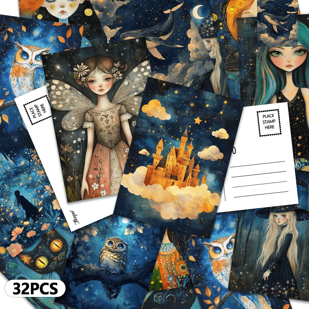 32pcs, Magic Fairy postcards, decoration/greeting cards/postcards, high-precision printing, collectible and mailable
32pcs, Magic Fairy postcards, decoration/greeting cards/postcards, high-precision printing, collectible and mailable