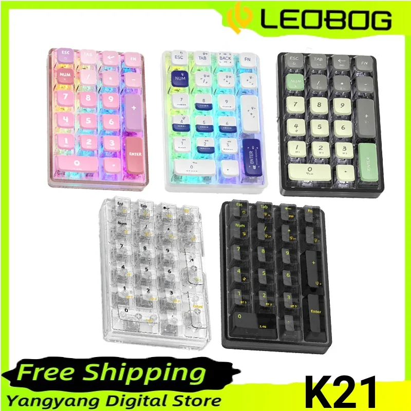 Беспроводная клавиатура LEOBOG K21, Bluetooth, три режима, RGB подсветка, горячая замена, цифровая Офисная Клавиатура, механическая прозрачная мини-клавиатура
Беспроводная клавиатура LEOBOG K21, Bluetooth, три режима, RGB подсветка, горячая замена, цифровая Офисная Клавиатура, механическая прозрачная мини-клавиатура
