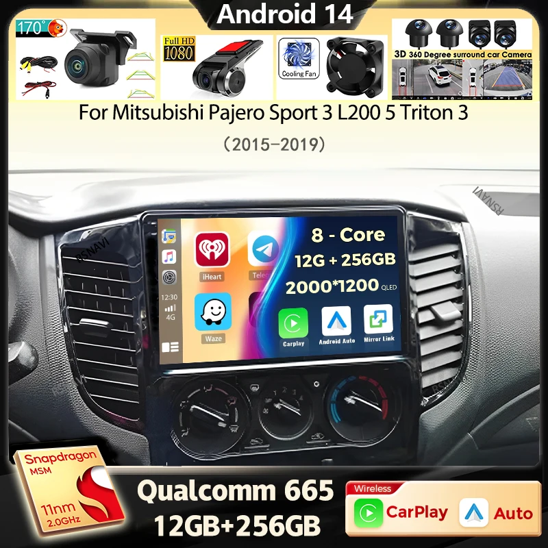 Android 14 Carplay Car Radio For Mitsubishi Pajero Sport 3 L200 5 Triton 3 2015 2016 2017 2018 2019 Multimedia Video Player GPS
Android 14 Carplay Car Radio For Mitsubishi Pajero Sport 3 L200 5 Triton 3 2015 2016 2017 2018 2019 Multimedia Video Player GPS