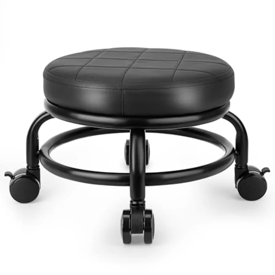 Low Roller Stool Low Height Rolling Stool Seat PU Leather Small Chair Foot Stool Round Rolling Stools for Home Office Garage Sh
Low Roller Stool Low Height Rolling Stool Seat PU Leather Small Chair Foot Stool Round Rolling Stools for Home Office Garage Sh