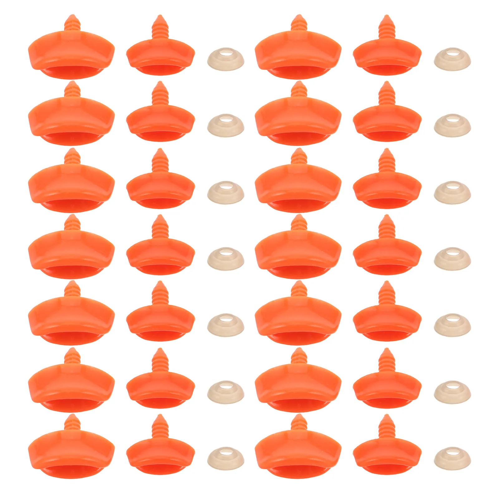 60Pcs Plastic Duck Beak Mouth Insert Threaded Design Washer Seal DIY Craft Replacement Accessory for Animal Beak Craft Projects
60Pcs Plastic Duck Beak Mouth Insert Threaded Design Washer Seal DIY Craft Replacement Accessory for Animal Beak Craft Projects