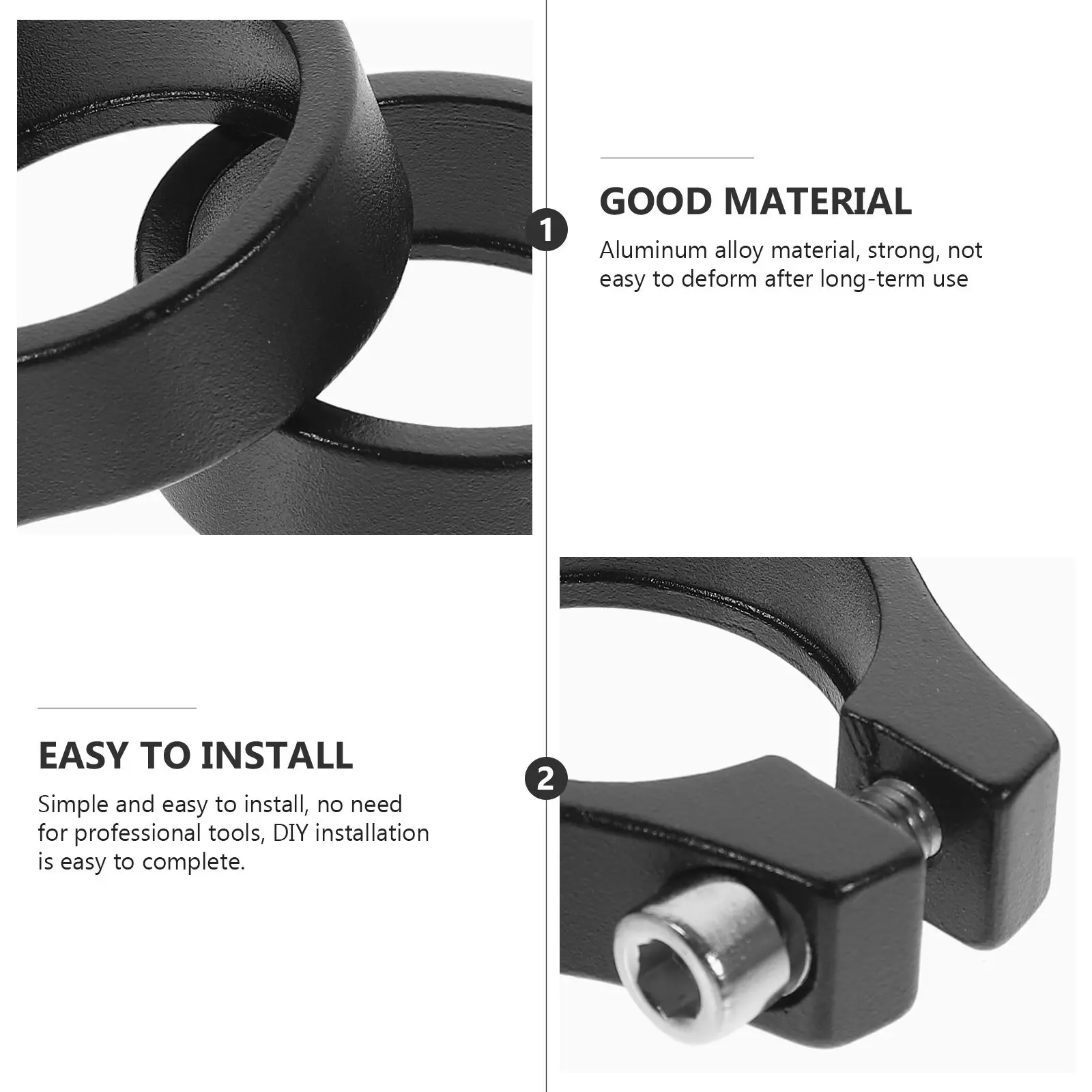 2 Pcs 34.9mm Seatpost Clamp Black Aluminum Alloy Bike Accessories Tube Clip For Bicycle Seats Durable Easy Install
2 Pcs 34.9mm Seatpost Clamp Black Aluminum Alloy Bike Accessories Tube Clip For Bicycle Seats Durable Easy Install
