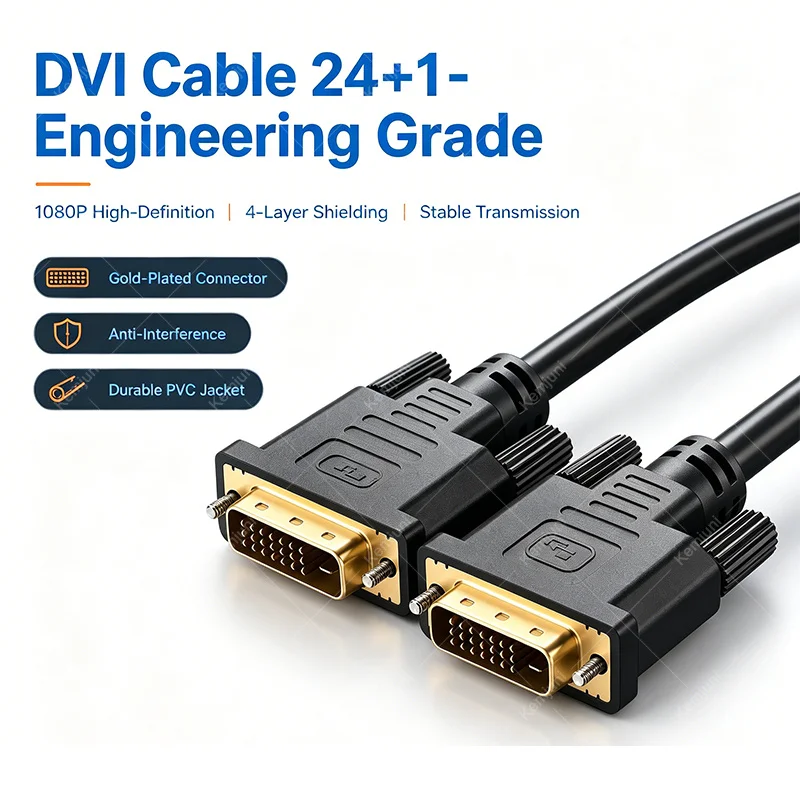 DVI Cable HD 1080P Monitor Connection Cable 24+1 Male To Male Extended Transmission Cable External Monitor 2M/3M/5M/10M/15M
DVI Cable HD 1080P Monitor Connection Cable 24+1 Male To Male Extended Transmission Cable External Monitor 2M/3M/5M/10M/15M