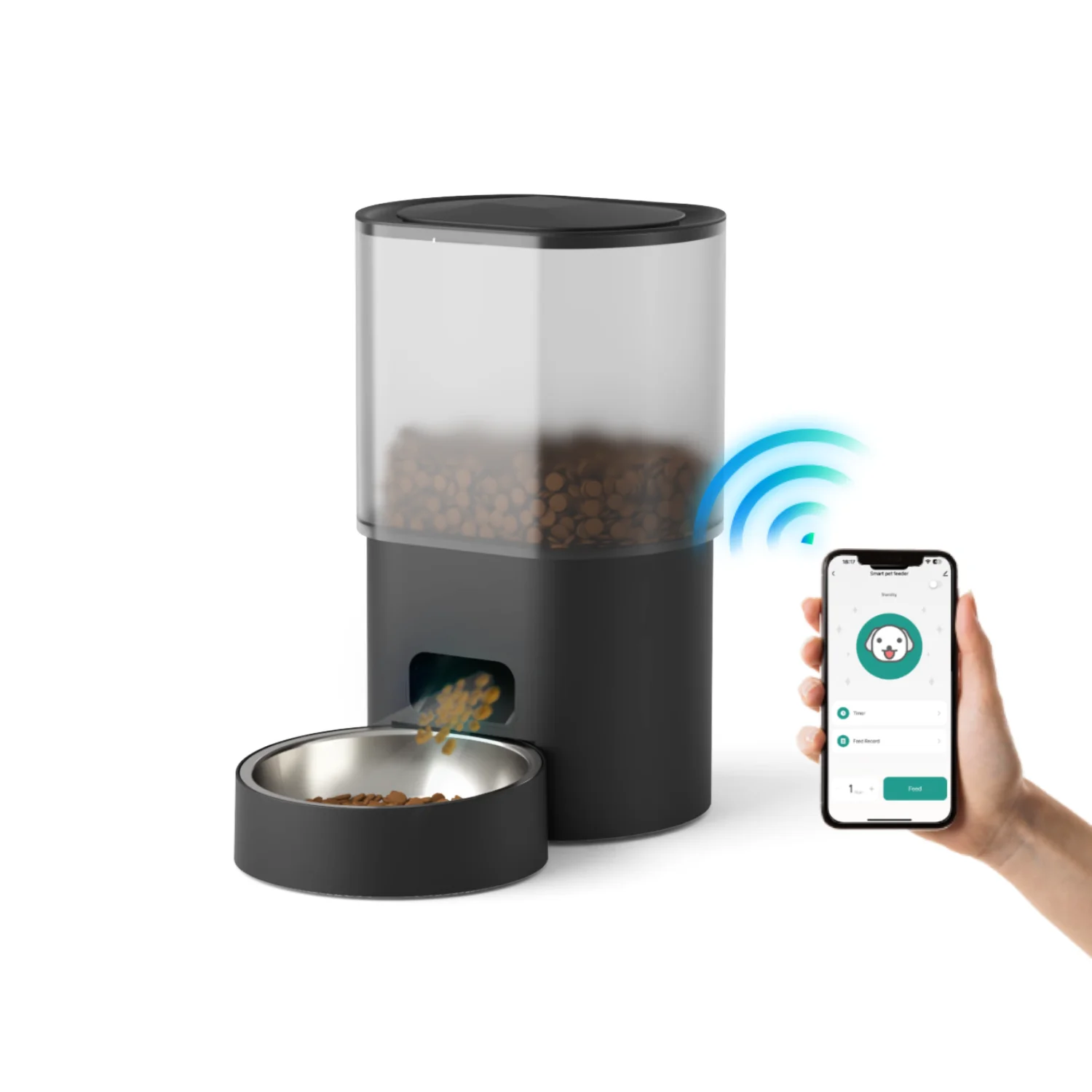 Factory Price WIFI Connection Automatic Rabbit Feeder Best Cat Food Bowl Auto Dog Food Dispenser
Factory Price WIFI Connection Automatic Rabbit Feeder Best Cat Food Bowl Auto Dog Food Dispenser