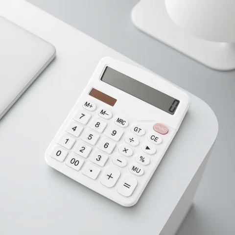 12-Digit Large LCD Display Calculator Financial Accounting Office Calculator with Solar & Battery Dual Power