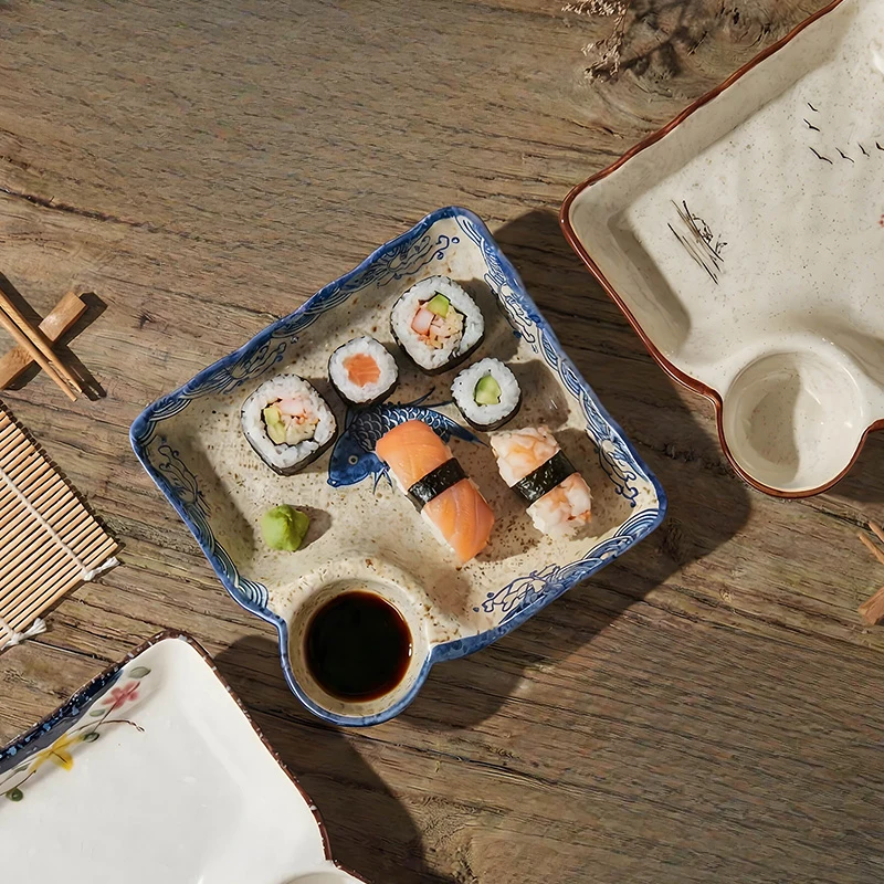 4pcs 7.5in Ceramic Sushi Plate Set Includes sauce dish Japanese-style dinner plate set French fries tray Appetizer plate Dumplin
4pcs 7.5in Ceramic Sushi Plate Set Includes sauce dish Japanese-style dinner plate set French fries tray Appetizer plate Dumplin