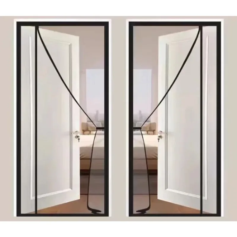 New household non porous magnetic door curtain black summer mosquito proof custom size self-adhesive side opening gauze curtain
New household non porous magnetic door curtain black summer mosquito proof custom size self-adhesive side opening gauze curtain