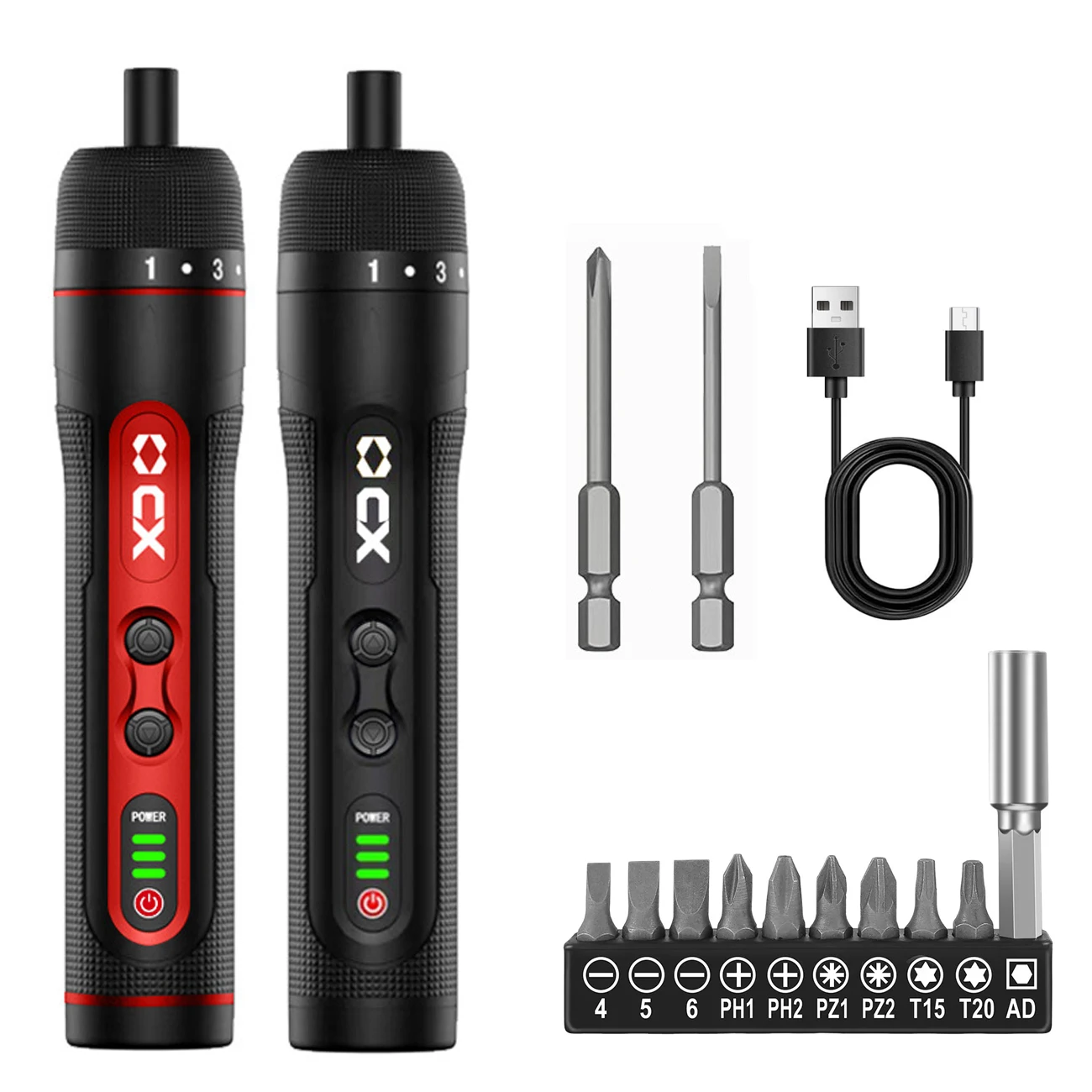 3.6V 2000mAh Cordless Screwdriver Electric Screwdriver 320 RPM & 8 Torque 5Nm TYPE-C Charging 2/12 Pcs Bits for Home Repair Tool
3.6V 2000mAh Cordless Screwdriver Electric Screwdriver 320 RPM & 8 Torque 5Nm TYPE-C Charging 2/12 Pcs Bits for Home Repair Tool