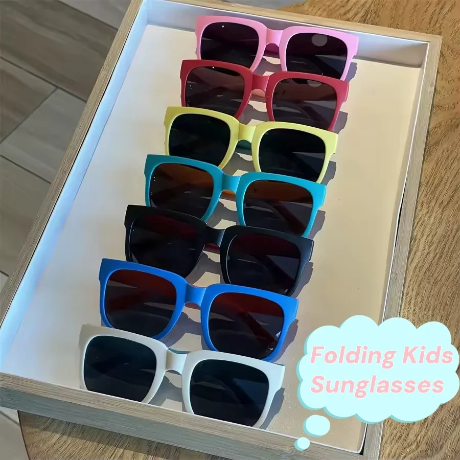 Colorful Folding Sunglasses Children Vintage Square Frame UV 400 Outdoor Kids Cute Sunglasses Shades for Toddler Boys and Girls
Colorful Folding Sunglasses Children Vintage Square Frame UV 400 Outdoor Kids Cute Sunglasses Shades for Toddler Boys and Girls