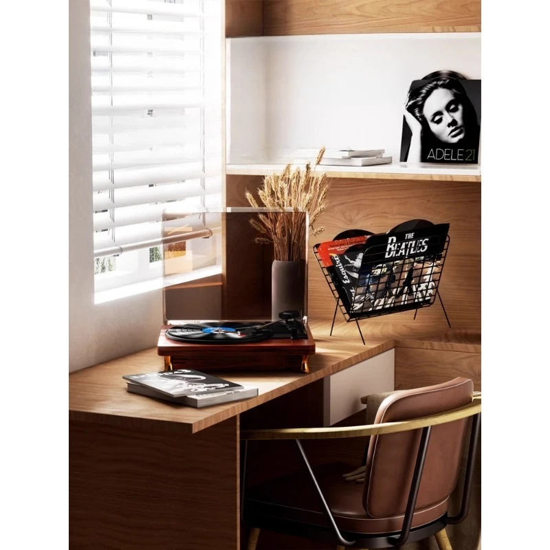 vinyl record player, retro phonograph, bluetooth speaker, portable record player stereo.
vinyl record player, retro phonograph, bluetooth speaker, portable record player stereo.