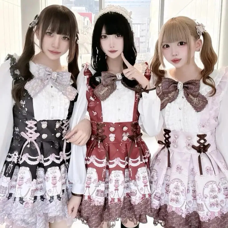 2026 Spring New Japanese Liz Cute Chocolate Printed Dress Set Sweet Girl Women's Bow Lolita Long-sleeve Slim Dress and Skirt Set
2026 Spring New Japanese Liz Cute Chocolate Printed Dress Set Sweet Girl Women's Bow Lolita Long-sleeve Slim Dress and Skirt Set