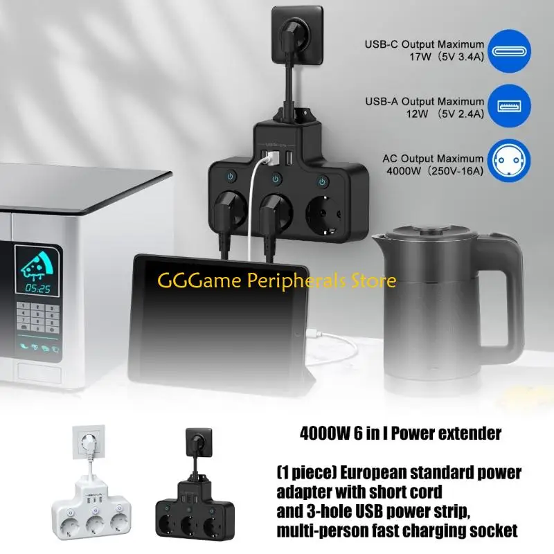 U55B Portable USB Outlet Power Strips 3Socket Quick Charging Technology Compactly
U55B Portable USB Outlet Power Strips 3Socket Quick Charging Technology Compactly