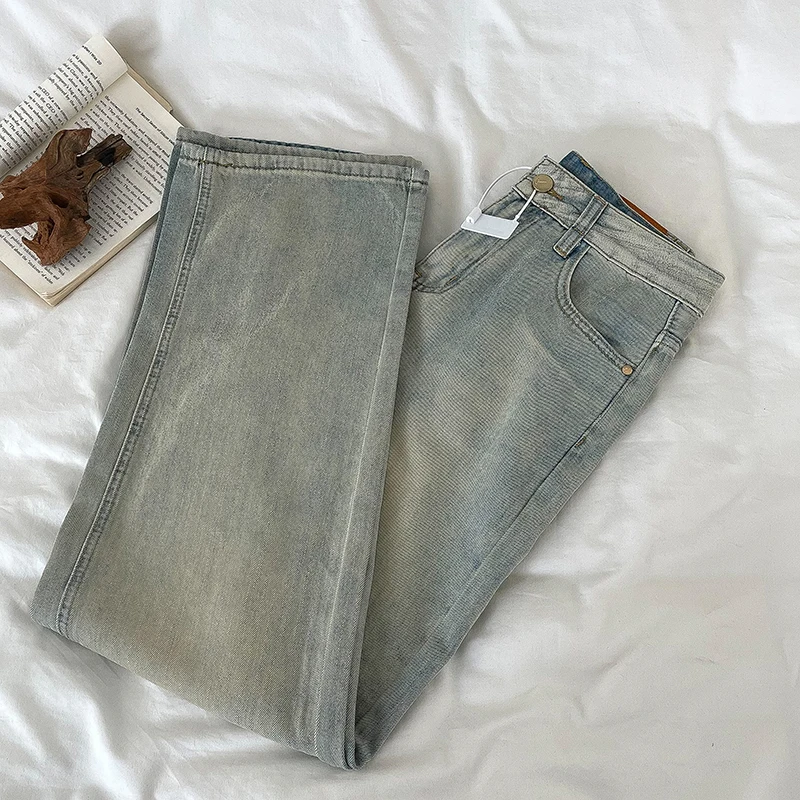 Retro Waed Denim Jeans High Waist Wide Leg Pants Lightweight Spring Summer Women's Faion Loose Drapey Light Colored Jeans
Retro Waed Denim Jeans High Waist Wide Leg Pants Lightweight Spring Summer Women's Faion Loose Drapey Light Colored Jeans
