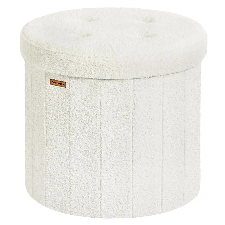 Mazie Collection Round Storage Ottoman, Folding Footrest Stool with Removable Lid, Easy Assembly, Teddy Fleece Vanity Stool for
Mazie Collection Round Storage Ottoman, Folding Footrest Stool with Removable Lid, Easy Assembly, Teddy Fleece Vanity Stool for