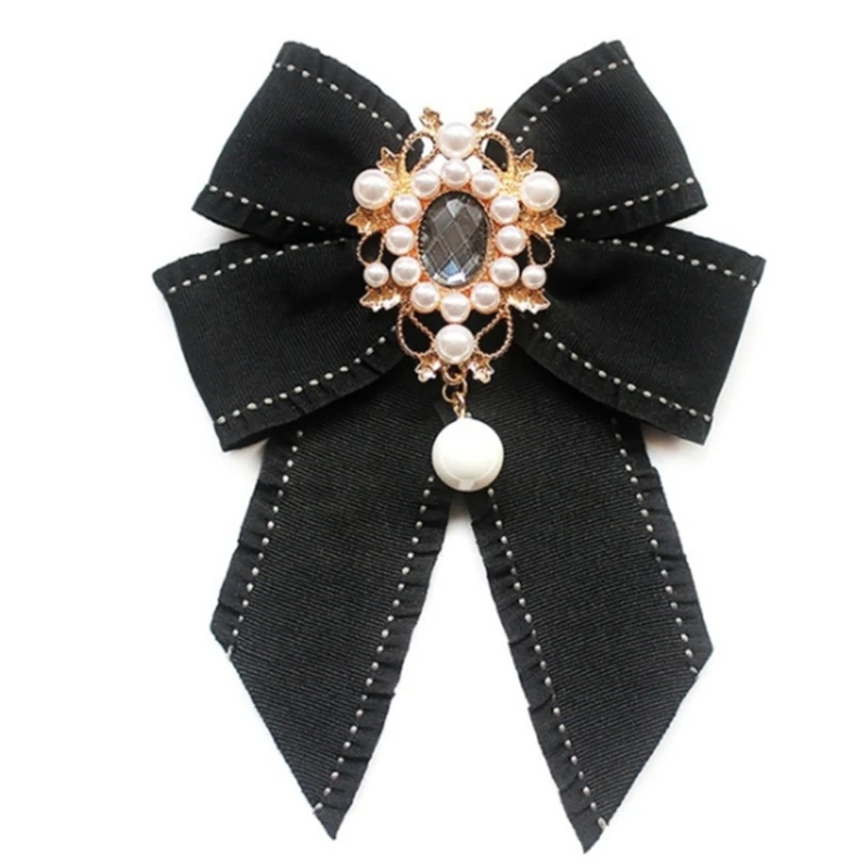 Women Vintage Elegant Pre-Tied Neck Tie Brooch Imitation Pearl Jewelry Collar Ribbon Bow Tie Corsage New Dropship
Women Vintage Elegant Pre-Tied Neck Tie Brooch Imitation Pearl Jewelry Collar Ribbon Bow Tie Corsage New Dropship