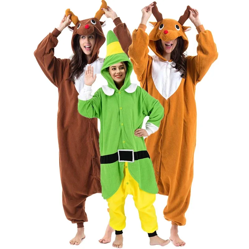 Onesieshow Christmas Elf Kigurumi Pyjamas Halloween Onesie Adult Cartoon Deer Pajama Cosplay Party Women Men Homewear
Onesieshow Christmas Elf Kigurumi Pyjamas Halloween Onesie Adult Cartoon Deer Pajama Cosplay Party Women Men Homewear