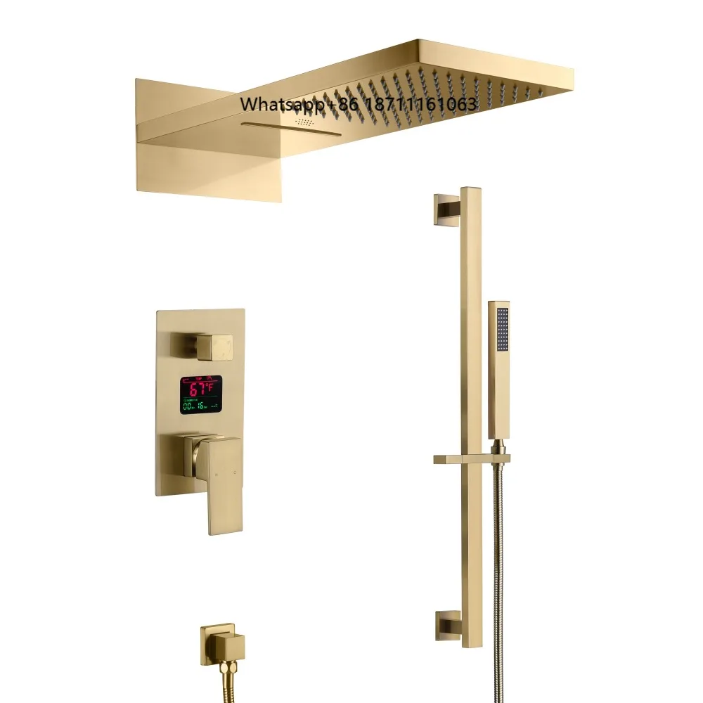Bathroom Rainfall Waterfall Shower Faucet Luxurious Shower Set New Bathroom Design Faucet Mixer Shower Set
Bathroom Rainfall Waterfall Shower Faucet Luxurious Shower Set New Bathroom Design Faucet Mixer Shower Set