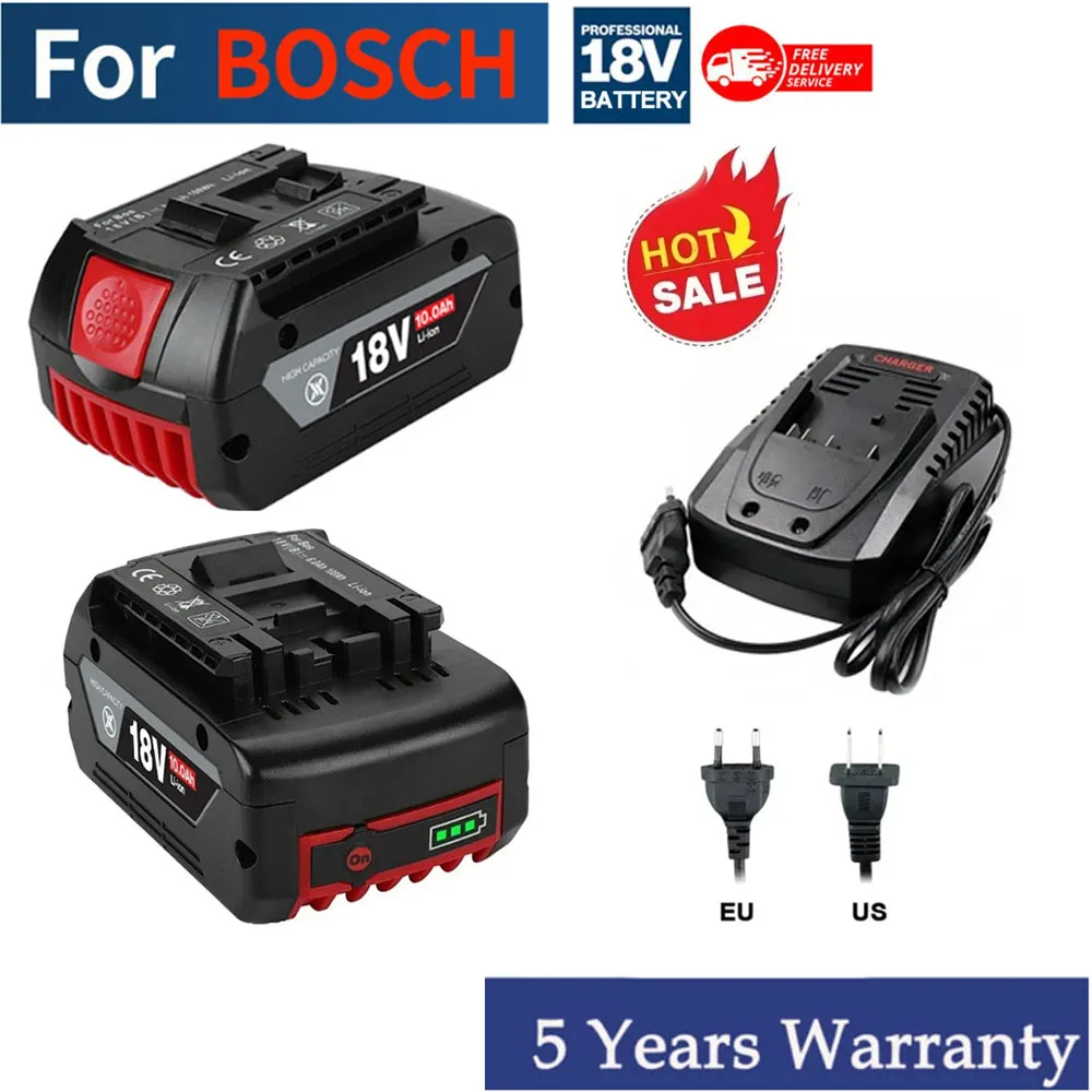 18V 10Ah Li-Ion Battery Rechargeable For Bosch 18V Power Tool Backup 10000mah Portable Replacement for BOSCH 18V Battery BAT609
18V 10Ah Li-Ion Battery Rechargeable For Bosch 18V Power Tool Backup 10000mah Portable Replacement for BOSCH 18V Battery BAT609