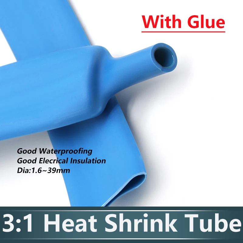 1~20M 3:1 Blue Heat Shrink Tube Glue 1.6/2.4/3.2/4.0/4.8/6.4/7.9/9.5/25.4/30/39mm Cable Repair Shrinkable Thermoresistant tube
1~20M 3:1 Blue Heat Shrink Tube Glue 1.6/2.4/3.2/4.0/4.8/6.4/7.9/9.5/25.4/30/39mm Cable Repair Shrinkable Thermoresistant tube