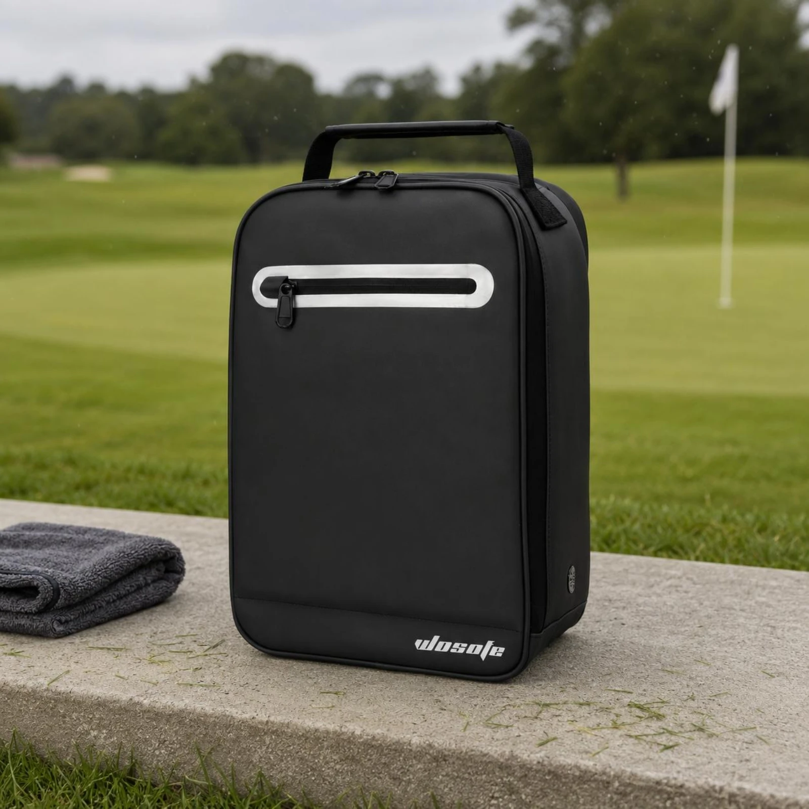 Golf Shoe Bag Front Pocket Leather Shoe Bag Storage Zipper Closure Lightweight
Golf Shoe Bag Front Pocket Leather Shoe Bag Storage Zipper Closure Lightweight