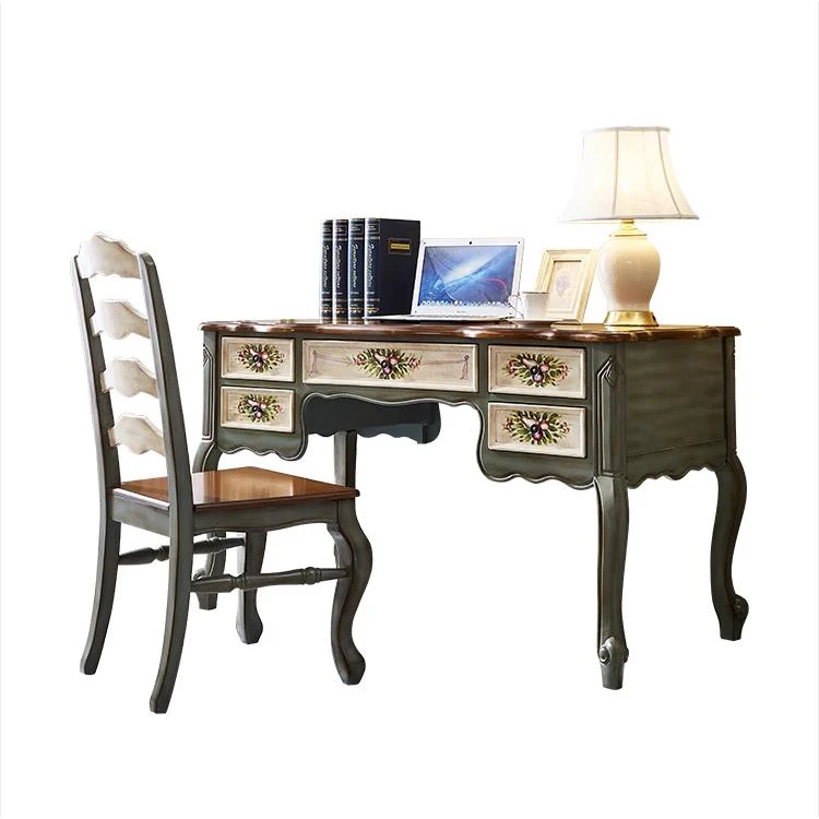 #@American Desk Solid Wood European Vintage Calligraphy Table Living Room Multi-functional Learning Table
#@American Desk Solid Wood European Vintage Calligraphy Table Living Room Multi-functional Learning Table