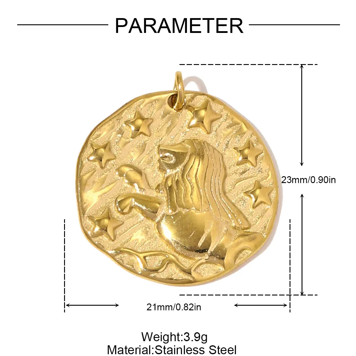 3Pcs/Lot Stainless Steel Round Constellation Charms Gold Color Twelve Zodiac For DIY Making Necklace Jewelry Accessories
3Pcs/Lot Stainless Steel Round Constellation Charms Gold Color Twelve Zodiac For DIY Making Necklace Jewelry Accessories