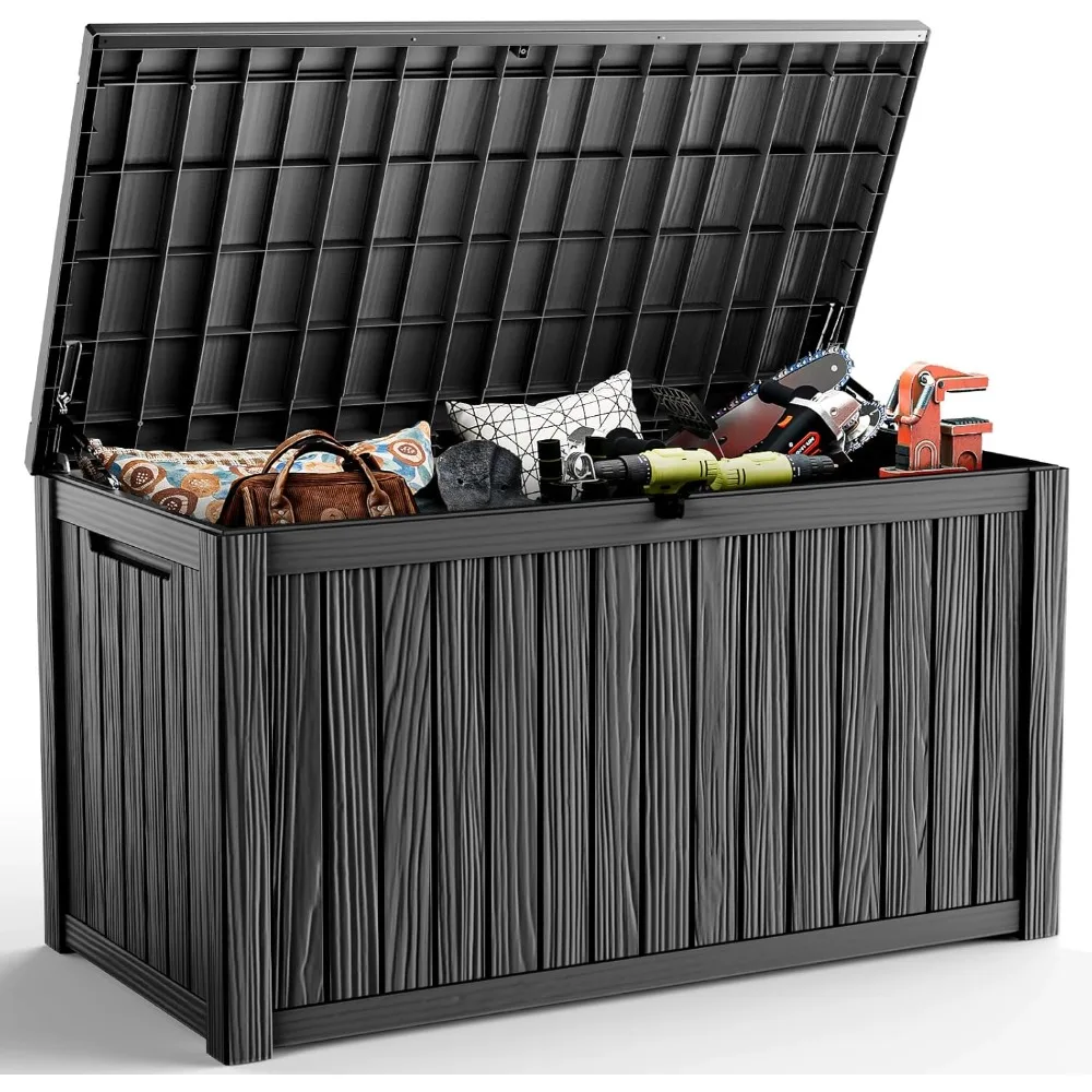 180 Gallon Deck Box, Waterproof Resin Large Outdoor Storgae Box for Patio Furniture, Patio Cushions, Gardening Tools
180 Gallon Deck Box, Waterproof Resin Large Outdoor Storgae Box for Patio Furniture, Patio Cushions, Gardening Tools