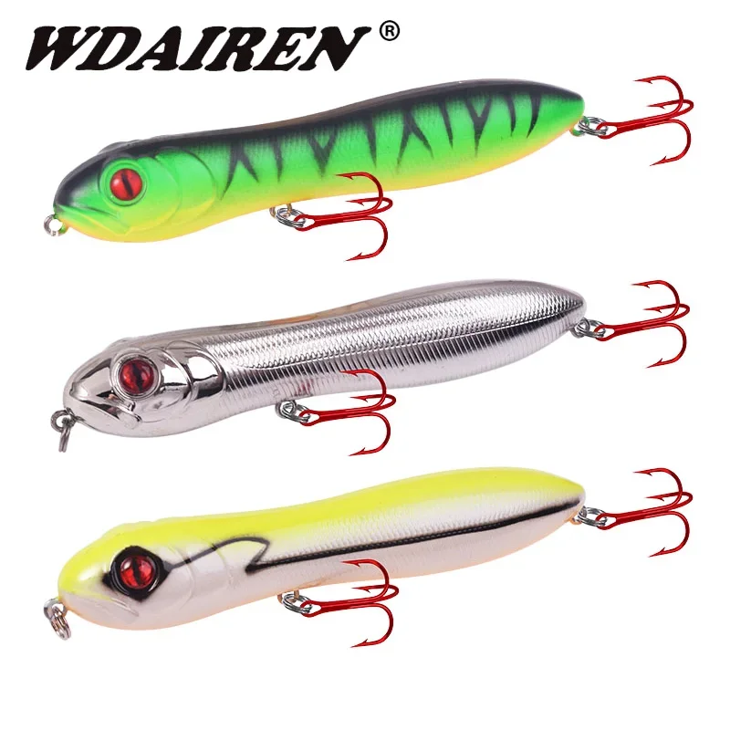 1 Pc Topwater Pencil Fishing Lure Snake Head Floating Plastic Wobblers Artificial Hard Bait with Red Hooks for Bass Pike
1 Pc Topwater Pencil Fishing Lure Snake Head Floating Plastic Wobblers Artificial Hard Bait with Red Hooks for Bass Pike