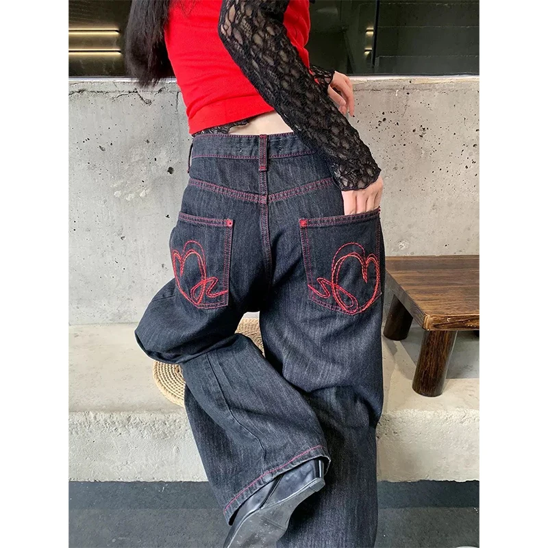 Женские осенние джинсовые брюки в японском стиле 2000-х годов, винтажные мешковатые джинсовые брюки в стиле Харадзюку в стиле гранж в стиле хип-хоп, черные джинсы с граффити Y2k
Женские осенние джинсовые брюки в японском стиле 2000-х годов, винтажные мешковатые джинсовые брюки в стиле Харадзюку в стиле гранж в стиле хип-хоп, черные джинсы с граффити Y2k