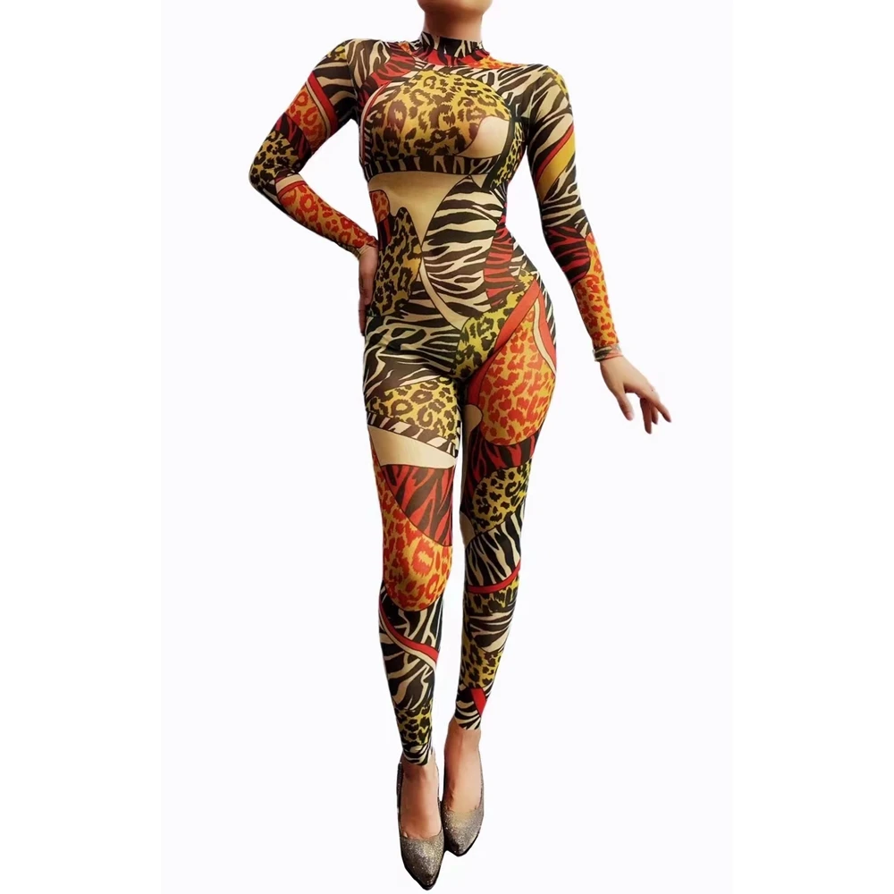 Sexy Dance Costume Leopard Print Stretchy Jumpsuit Leggings Women Nightclub Party Birthday Outfit Singer Dancer Stager Wear
Sexy Dance Costume Leopard Print Stretchy Jumpsuit Leggings Women Nightclub Party Birthday Outfit Singer Dancer Stager Wear