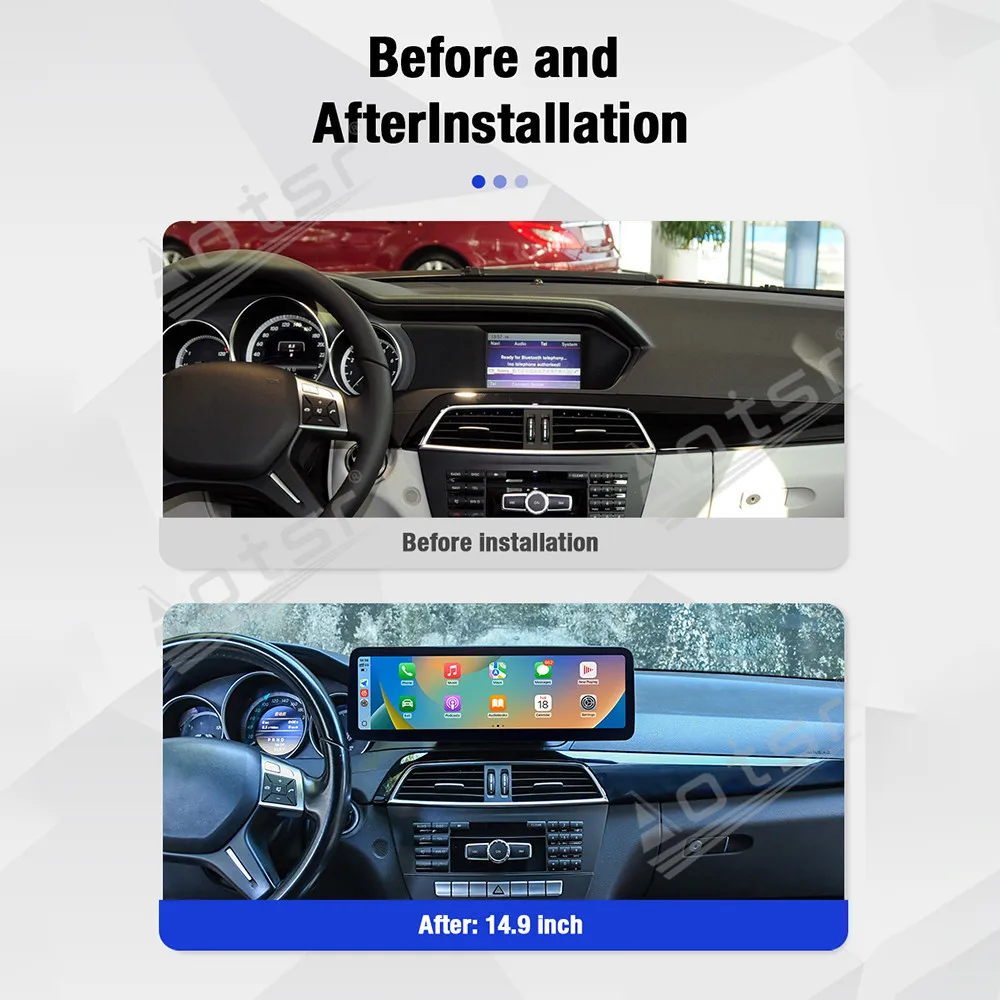 14.9" Linux Wireless Carplay Touch Screen Car Radio For Mercedes Benz C Class W204 2011-2014 Multimedia Display GPS Navigation
14.9" Linux Wireless Carplay Touch Screen Car Radio For Mercedes Benz C Class W204 2011-2014 Multimedia Display GPS Navigation