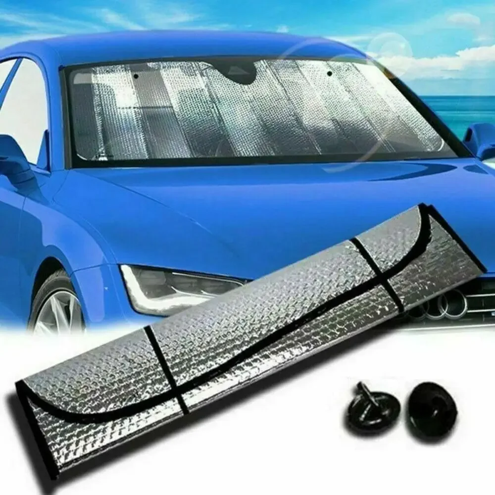 1Pcs Windscreen Visor Car Sun Shade Cover Heat Separation With 2 Suction Cups Front Windshield Sunshade Reflective Film
1Pcs Windscreen Visor Car Sun Shade Cover Heat Separation With 2 Suction Cups Front Windshield Sunshade Reflective Film